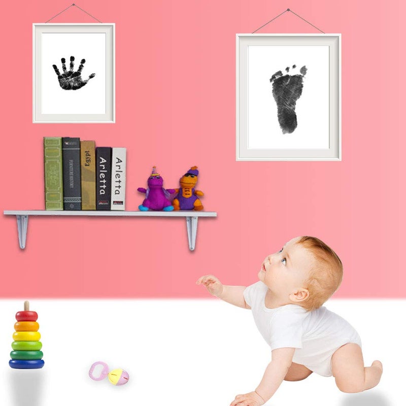 Lsushine Ink Pad for Baby Footprint, Baby Handprint, Paw Print Pad, Create Impressive Keepsake Stamp, Non-Toxic Ink pad, Perfect Baby Shower Registry Gift for Boys and Girls (Black) - Image 5